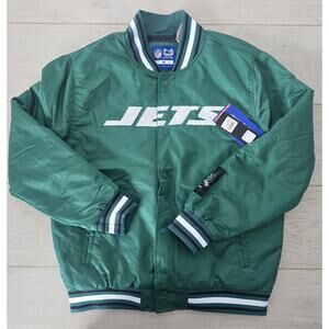 NFL New York Jets Men’s Ultra Game Satin Team Full-Snap Jacket, Size M Green